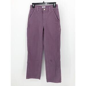 TNA Women's The Greenwich Pant 2 Purple High-Waist Carpenter Twill Stretch
